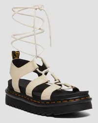 Dr.Martens Nartilla Milled Nappa Leder Gladiator Sandalen in Creme Creme