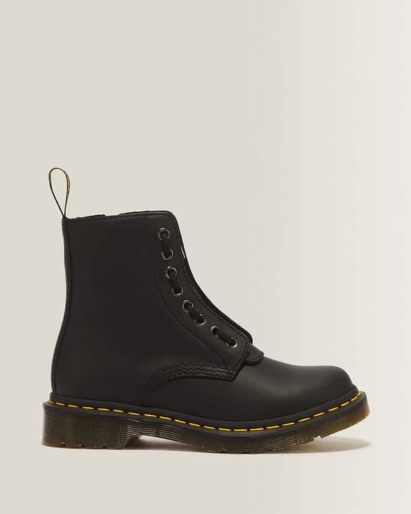 Dr.Martens Leder 1460 Pascal Nappa Stiefel Mit Reißverschluss in Schwarz, Größe Schwarz