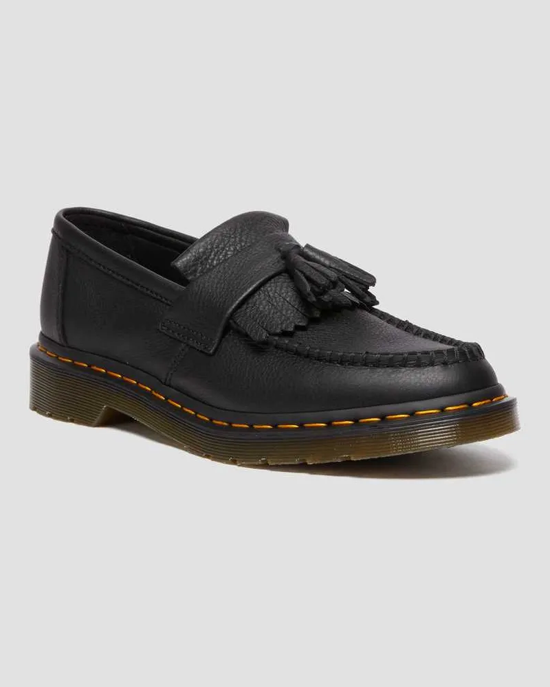 Dr.Martens Adrian Virginia Leder Tassel Loafer in Schwarz, Größe Schwarz