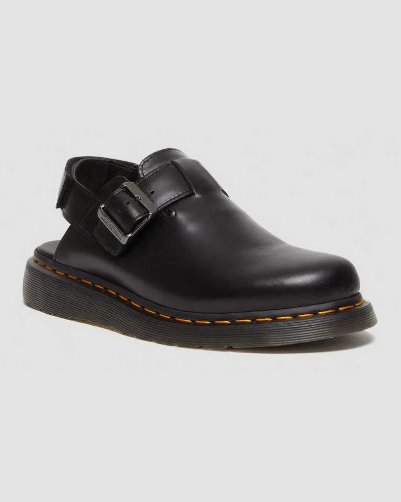 Dr.Martens Jorge II Brando Leder Slingback Mules in Schwarz, Größe Schwarz