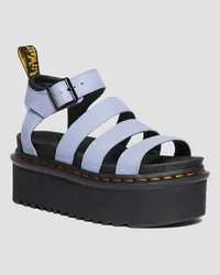 Dr.Martens Blaire Quad Pisa Leder Plateau Riemensandalen in Blau Blau