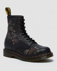 Dr.Martens 1460 Decayed Roses Leder Stiefel in Schwarz Schwarz