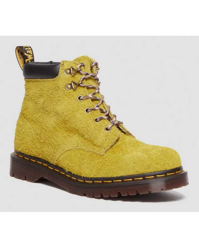 Dr.Martens 939 Ben Suede Padded Collar Schnürstiefel in Grün/Gelb Grün