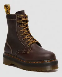 Dr.Martens Jadon Leder Plateau Stiefel in Braun Braun