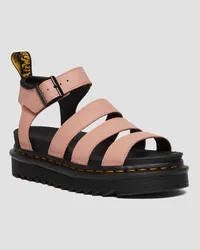 Dr.Martens Blaire Pisa Leder Plateau Riemensandalen in Rosa Rosa