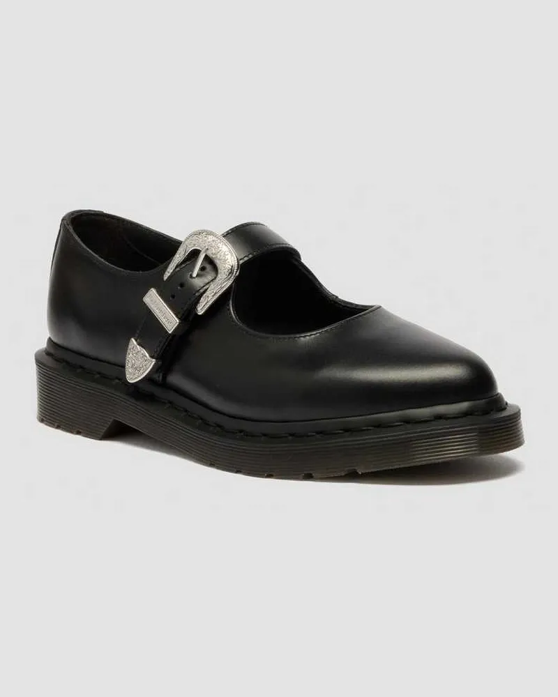 Dr.Martens Elphie Mary Jane Atlas Leder Schuhe in Schwarz, Größe Schwarz