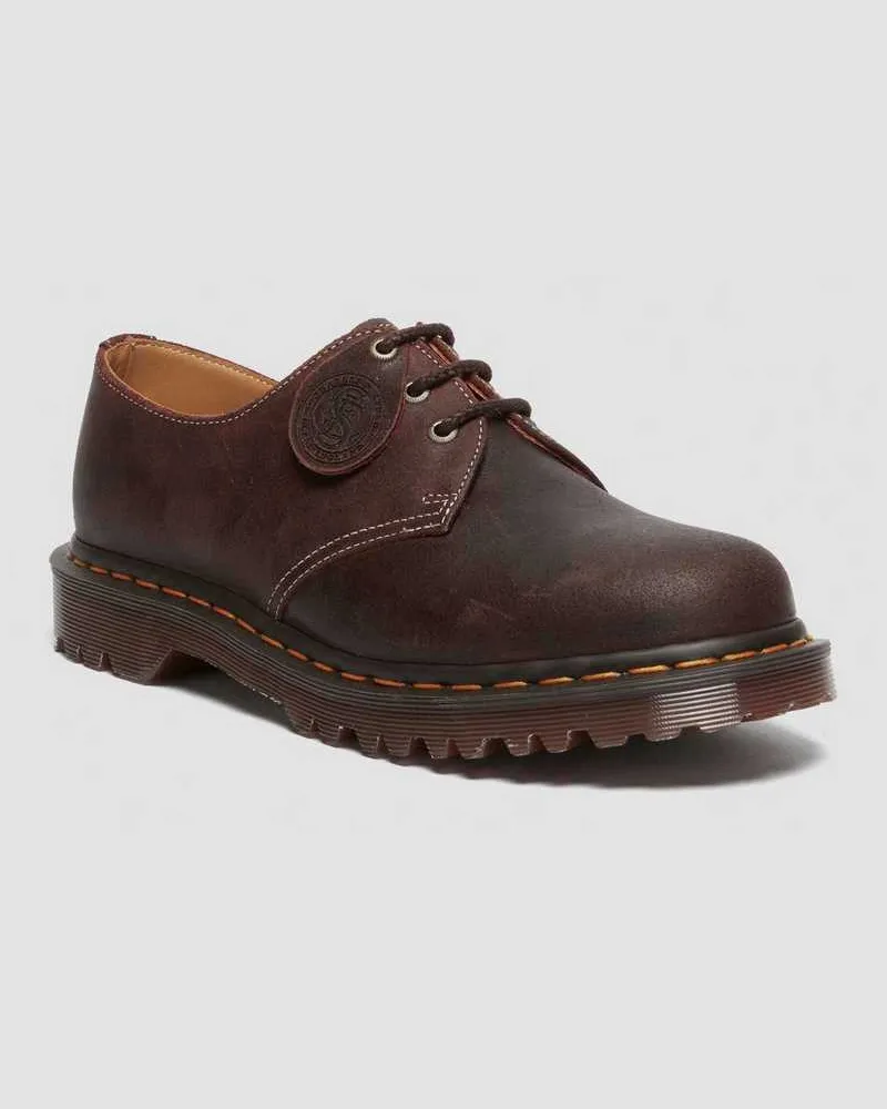 Dr.Martens 1461 Wax Commander Leder Oxford Schuhe in Braun, Größe Braun