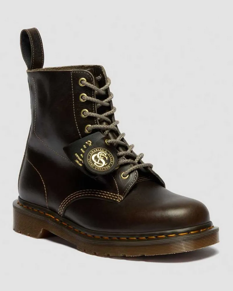 Dr.Martens 1460 Classic Calf Leder Stiefel in Grau, Größe Grau
