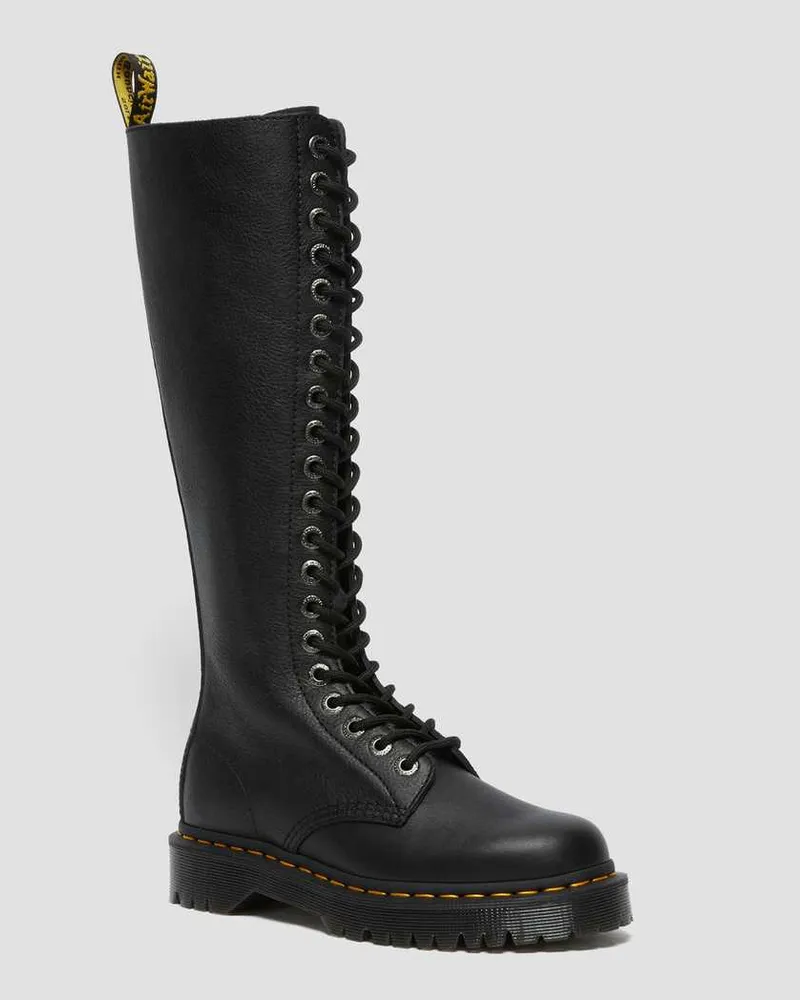 Dr.Martens 1B60 Bex Pisa Leder Hohe Stiefel in Schwarz, Größe Schwarz