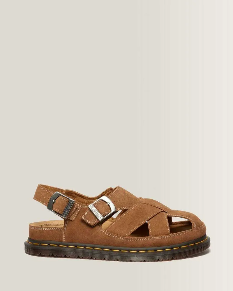 Dr.Martens Archive Fisherman Wildleder Sandalen in Bräunen, Größe Bräunen
