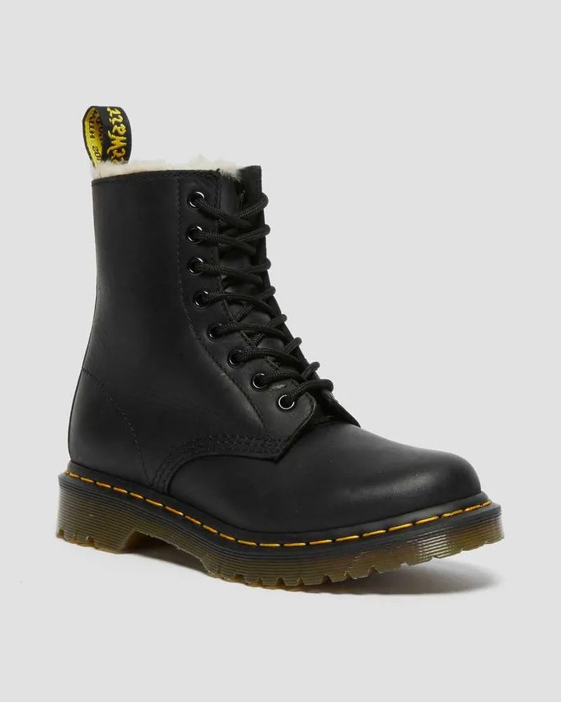 Dr.Martens 1460 Serena Gefüttert, Leder Stiefel in Schwarz, Größe Schwarz