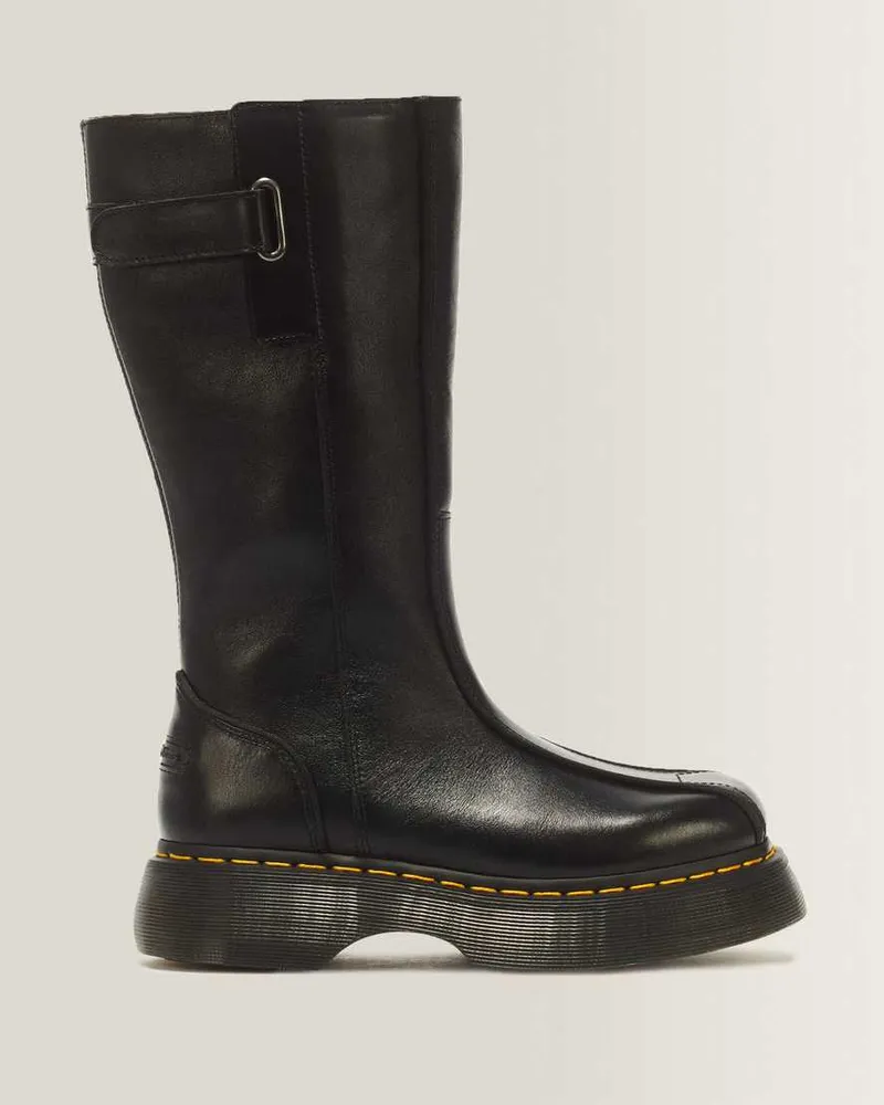 Dr.Martens Buzz Hi Gloss Leder Stiefel in Schwarz, Größe Schwarz