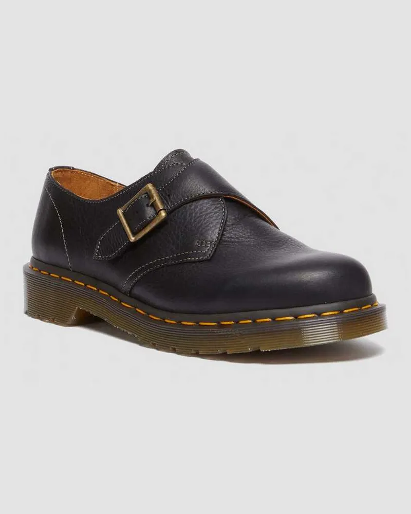 Dr.Martens 1461 Monk Buckle Leder Schuhe in Schwarz, Größe Schwarz