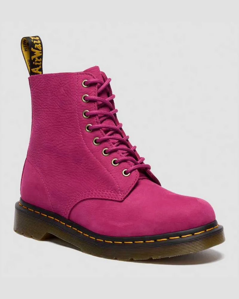 Dr.Martens 1460 Milled Nubuck Schnürstiefel in Rosa, Größe Rosa