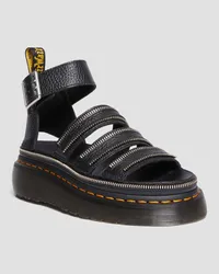 Dr.Martens Clarissa II Quad Hardware Milled Nappa Leder Plateau Sandalen in Schwarz Schwarz