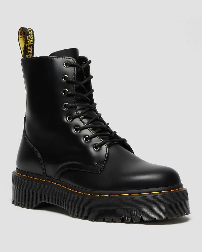 Dr.Martens Jadon Plateau Stiefel, Leder Schuhe in Schwarz, Größe Schwarz