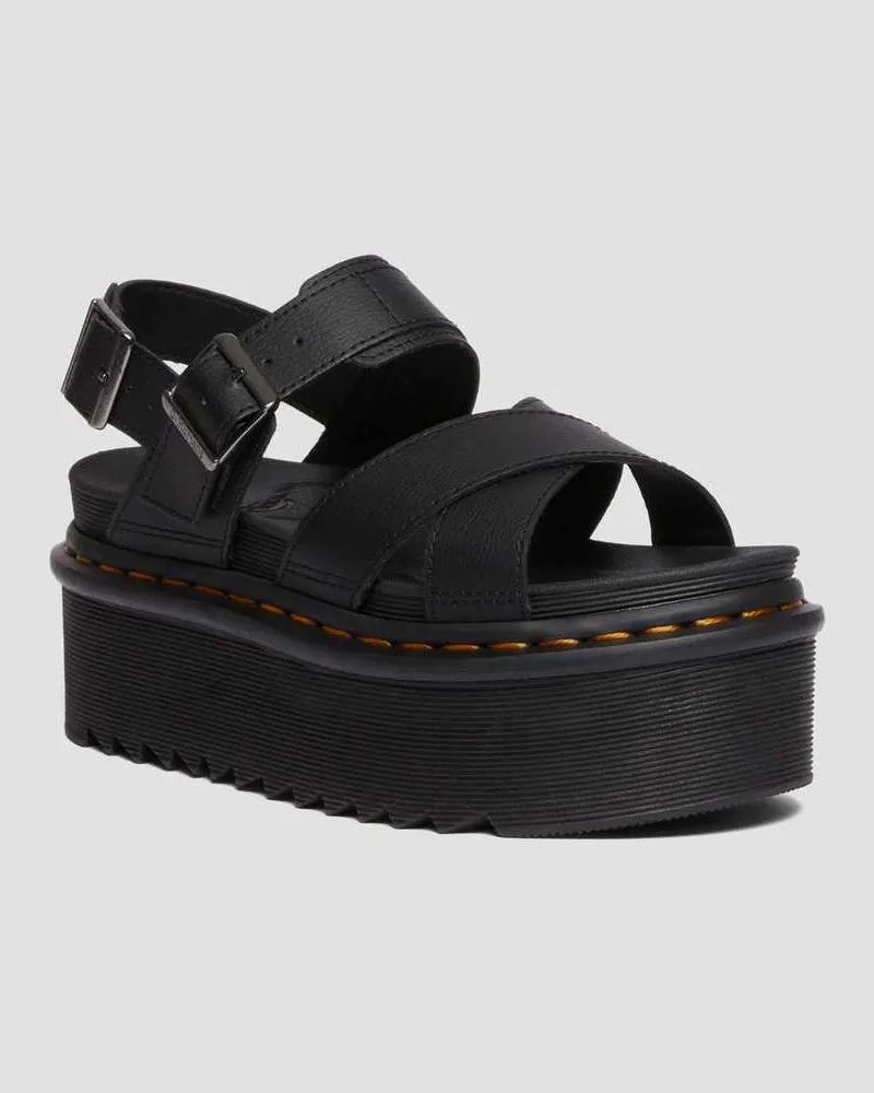 Dr.Martens Voss II Athena Leder Strap Platform Sandalen in Schwarz, Größe Schwarz