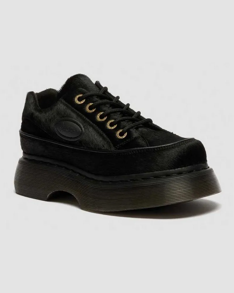 Dr.Martens Buzz 5-Ösen Hair On Leder Schuhe in Schwarz, Größe Schwarz