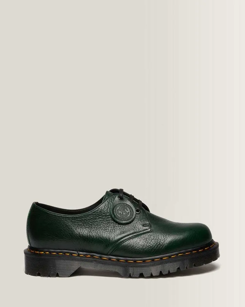 Dr.Martens 1461 Buckingham Leder Schuhe in Grün, Größe Grün