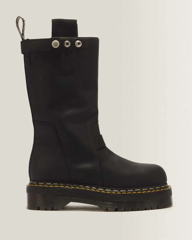Dr.Martens Leder Rick Owens Pull On Stiefel in Schwarz, Größe Schwarz