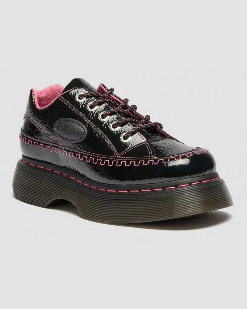 Dr.Martens Buzz 5-Ösen Distressed Lackleder Schuhe in Schwarz, Größe Schwarz