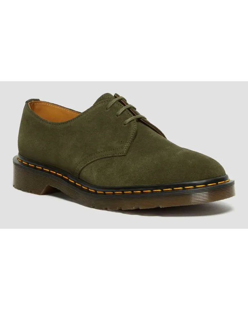 Dr.Martens 1461 Made In England Buck Suede Schuhe in Grün Grün