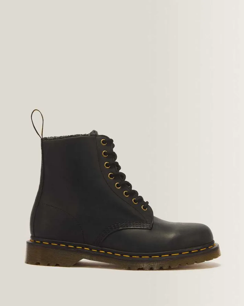 Dr.Martens 1460 Pascal Wl 8-Ösen Crazy Horse Lederstiefel in Schwarz, Größe Schwarz