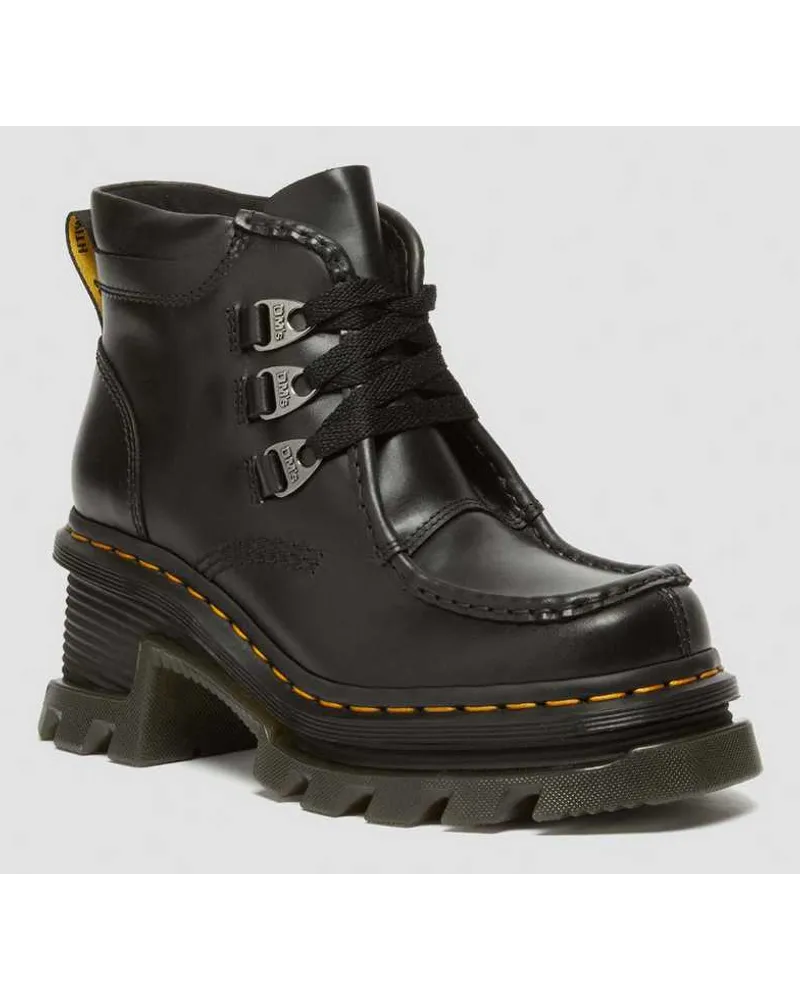 Dr.Martens Corran 3-Ösen Atlas Leder Stiefel Mit Absatz in Schwarz Schwarz