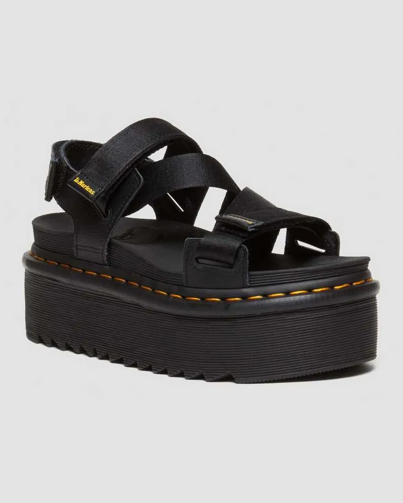 Dr.Martens Kimber II Logo Webbing Sandalen in Schwarz, Größe Schwarz