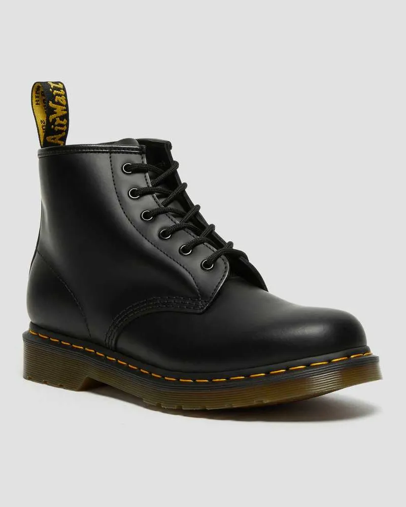 Dr.Martens 101 Stiefel Zum Schnüren, Leder in Schwarz, Größe Schwarz