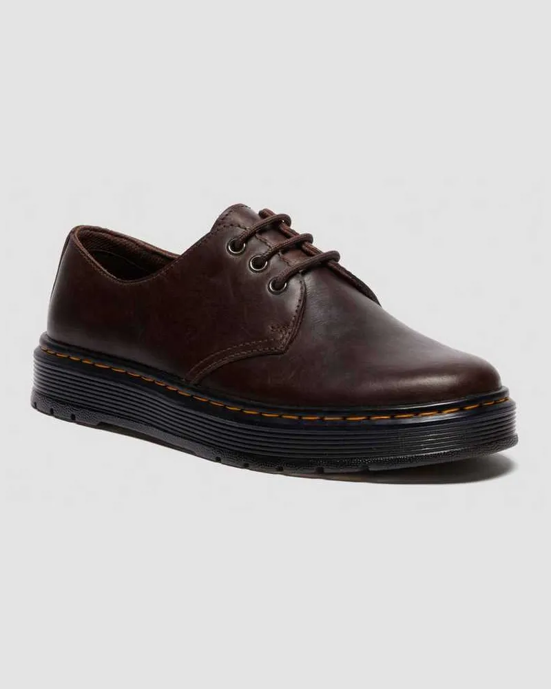 Dr.Martens Brookline Lo Crazy Horse Leder Schuhe in Braun, Größe Braun