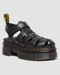 Dr.Martens Nappa Leder Ricki Fisherman Plateausandalen in Schwarz Schwarz