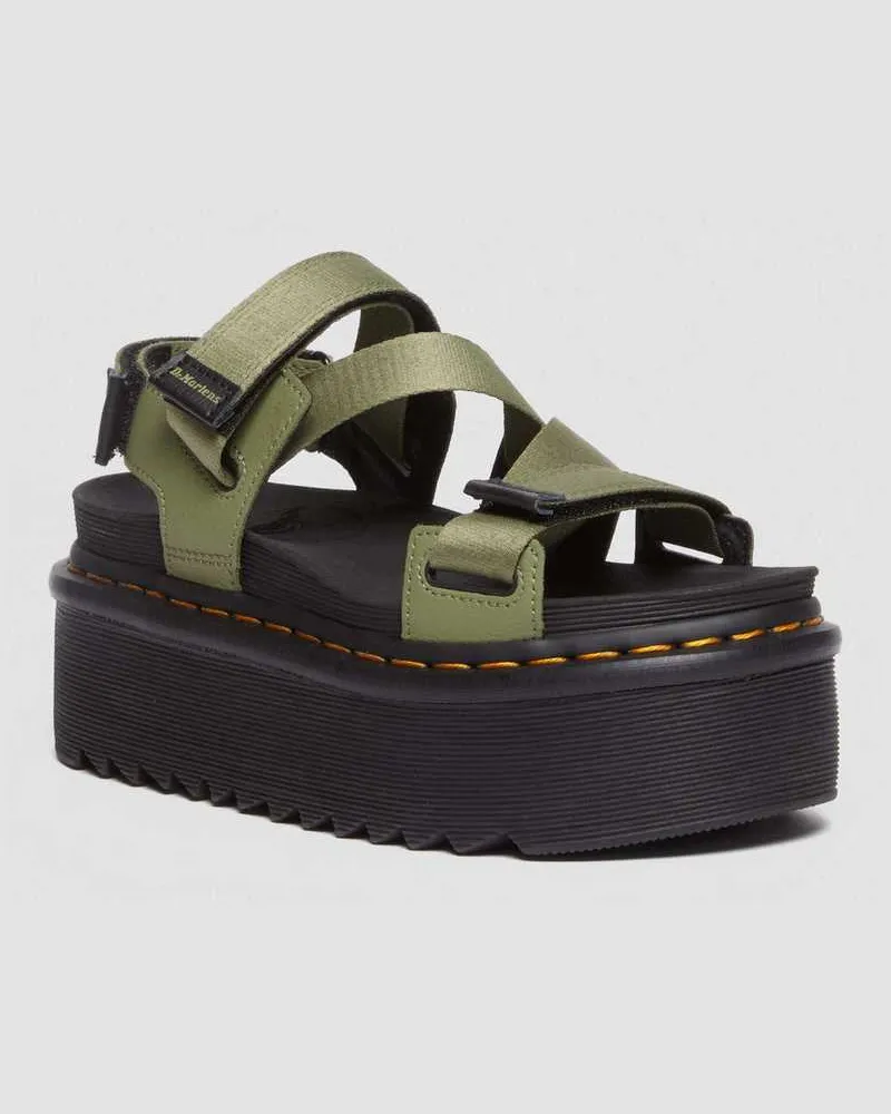 Dr.Martens Kimber II Logo Webbing Sandalen in Grün, Größe Grün