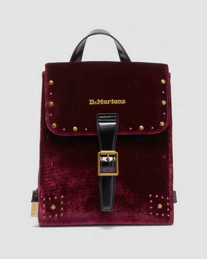 Dr.Martens Mini Samt Rucksack in Rot 