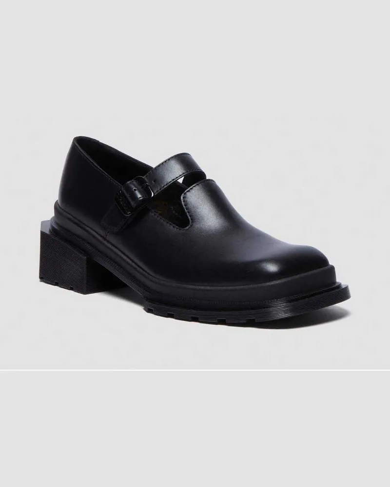 Dr.Martens Maybole Leder Square Toe Mary Jane Schuhe in Schwarz, Größe Schwarz