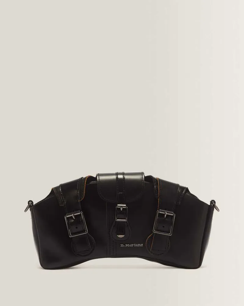 Dr.Martens 1460 Analine & Vintage Glattleder Baguette Schultertasche in Schwarz Schwarz