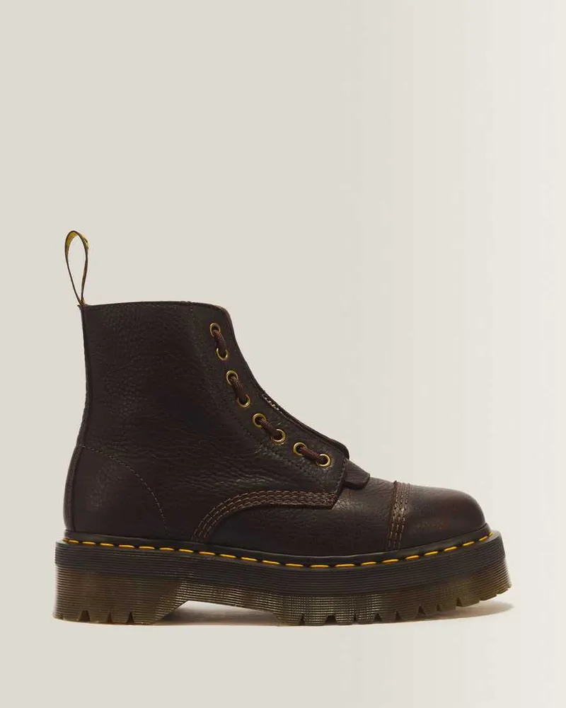Dr.Martens Sinclair Ambassador Leder Plateaustiefel Schuhe in Braun, Größe Braun