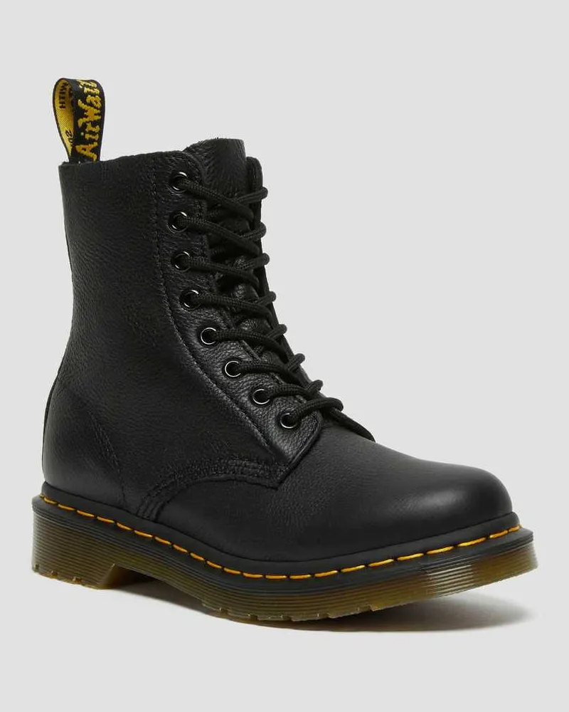 Dr.Martens 1460 Pascal Virginia Leder Schnürstiefel in Schwarz, Größe Schwarz