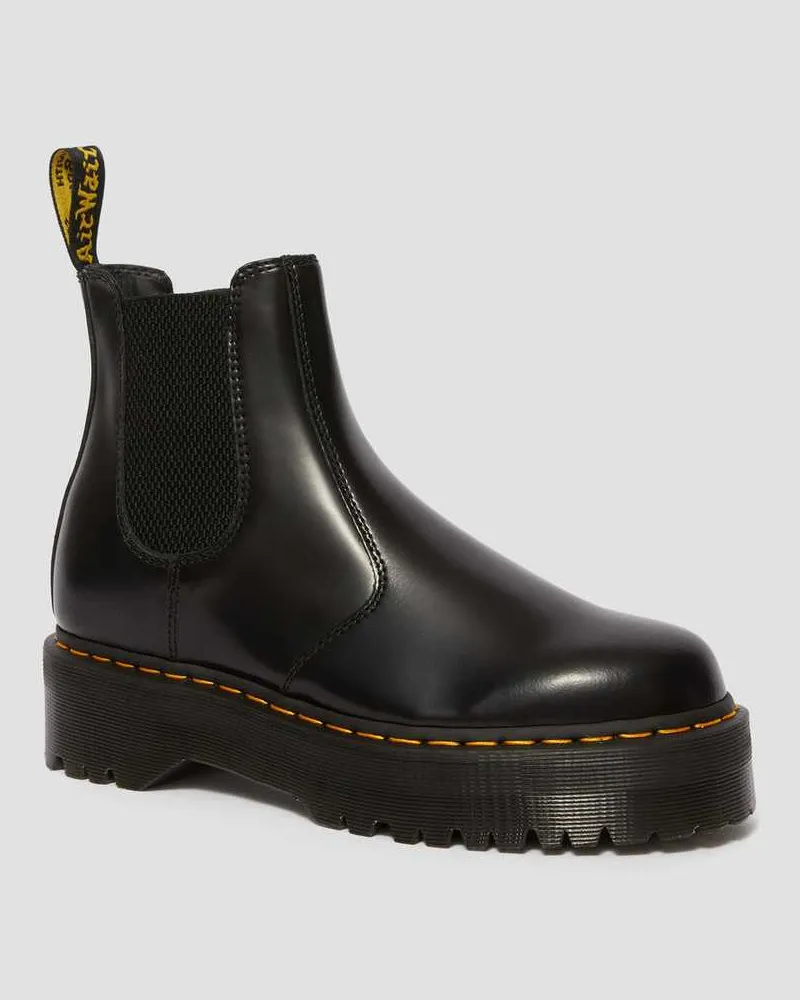 Dr.Martens 2976 Chelsea Stiefel Mit Plateau, Leder Schuhe in Schwarz, Größe Schwarz