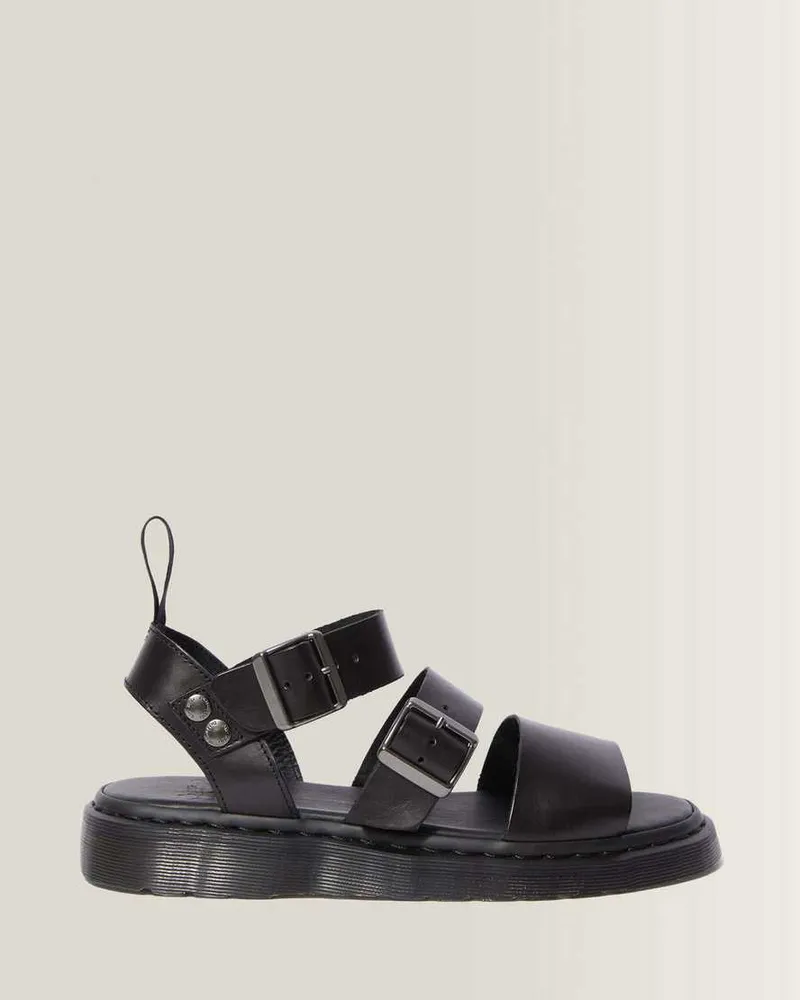 Dr.Martens Gryphon Brando Sandalen Mit Knöchelriemen, Leder in Schwarz, Größe Schwarz