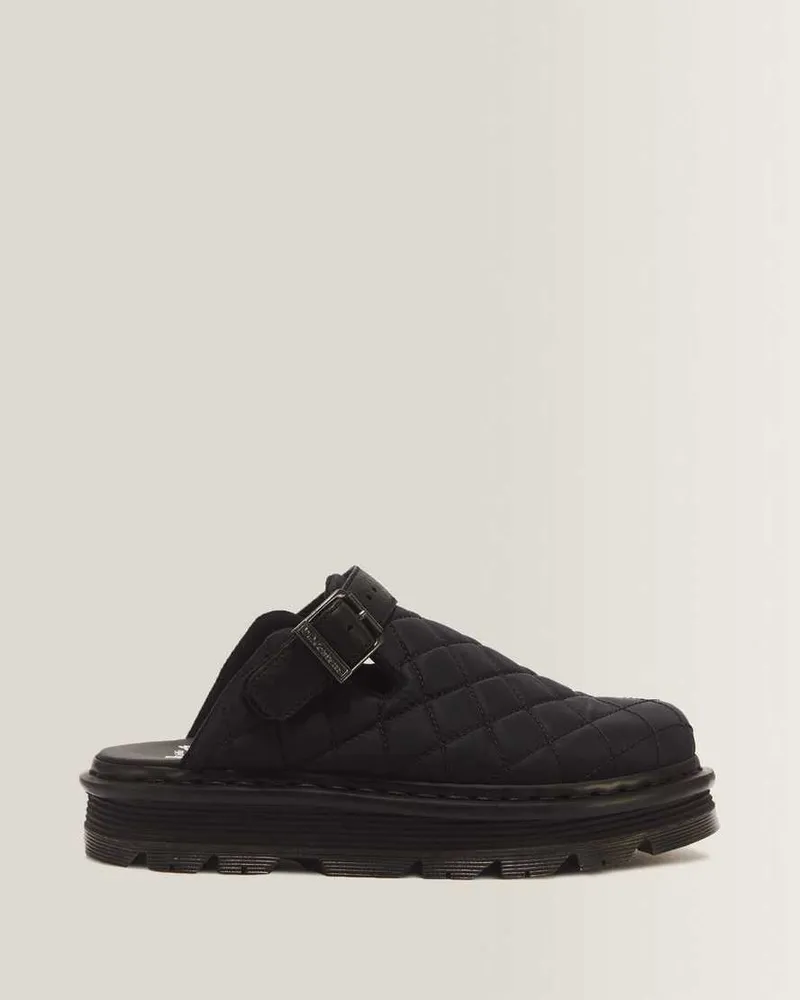 Dr.Martens Zebzag Quilted Canvas Plateau Mules in Schwarz, Größe Schwarz