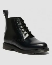 Dr.Martens Emmeline Glattleder Schnürstiefel in Schwarz Schwarz