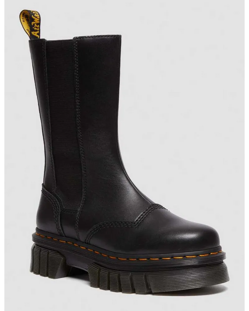 Dr.Martens Nappa Leder Audrick Tall Chelsea Stiefel in Schwarz Schwarz