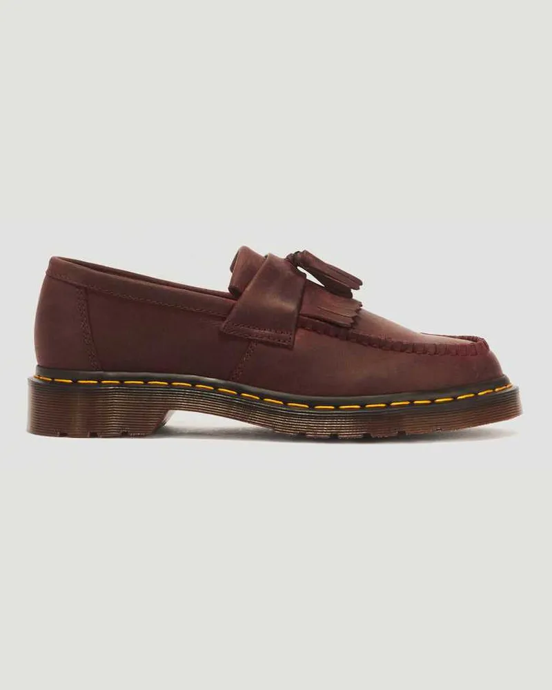 Dr.Martens Adrian Hdw Arcadia Leder Tassel Loafer in Rot, Größe Rot