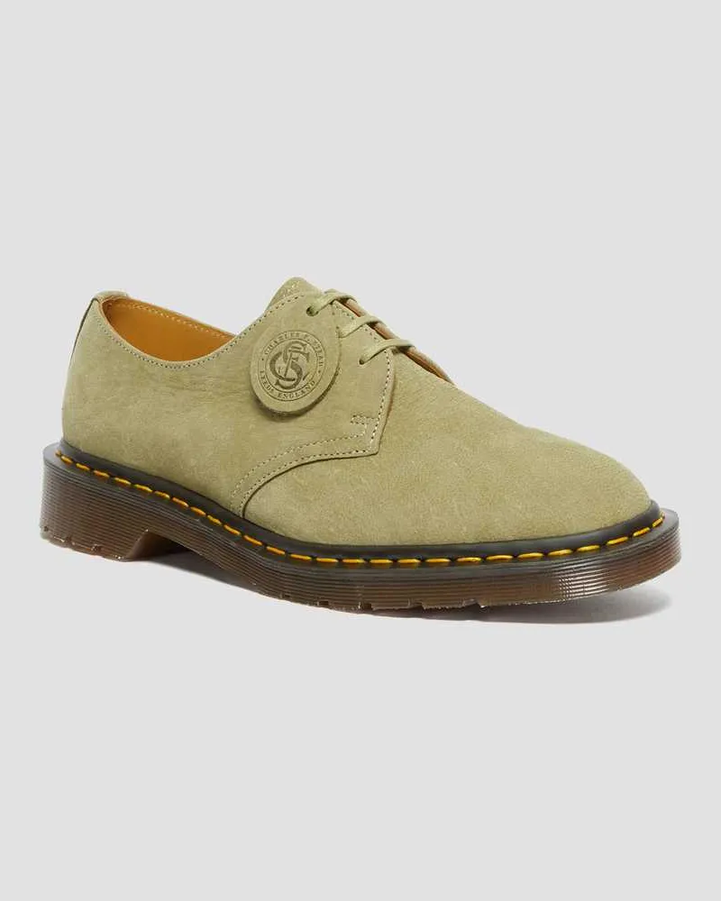 Dr.Martens 1461 Made In England Nubuk LederSchuhe in Grün, Größe Grün