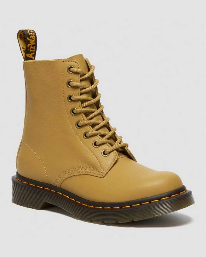 Dr.Martens 1460 Pascal Virginia Leder Schnürstiefel in Orange, Größe Orange