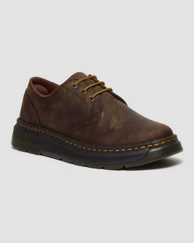 Dr.Martens Crewson Lo Crazy Horse Leder Schuhe in Braun, Größe Braun