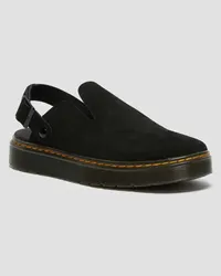 Dr.Martens Carlson Suede Casual Slingback Slides, in Schwarz Schwarz