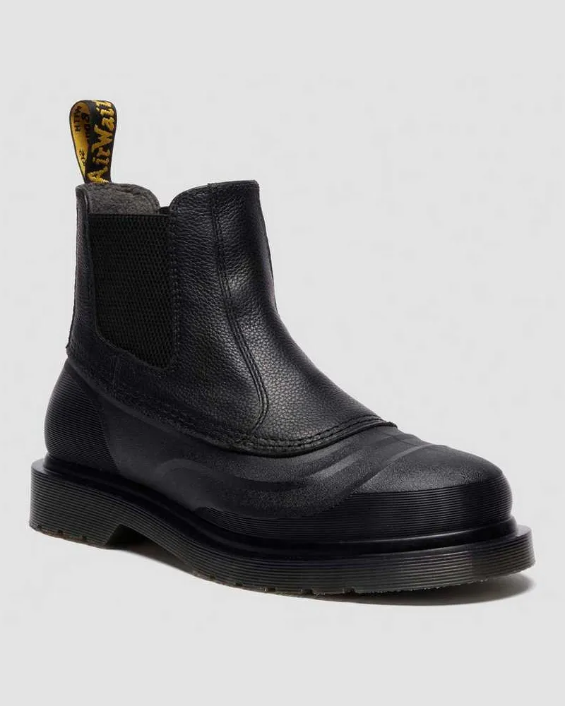 Dr.Martens 2976 Sub Leder Chelsea Stiefel Schuhe in Schwarz, Größe Schwarz