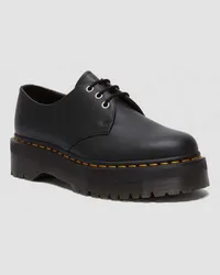 Dr.Martens 1461 Quad Reclaimed Leder Plateaustiefel Schuhe in Schwarz Schwarz